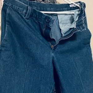 32 x 30 Haggar Classic Fit Men’s Premium Stretch Denim Blue Jeans Dungarees